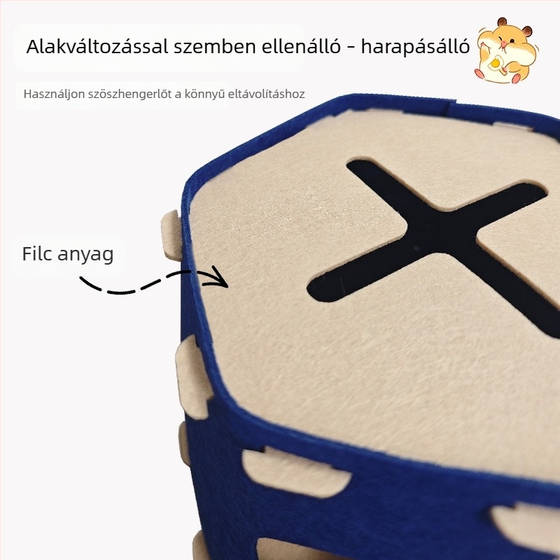 Minden szezonra alkalmas hörcsögfészek, karcolásálló, mosható, félzárt, lélegző, kisállatfészek, arany hörcsög rejtekhelye, biztonságérzetet nyújt