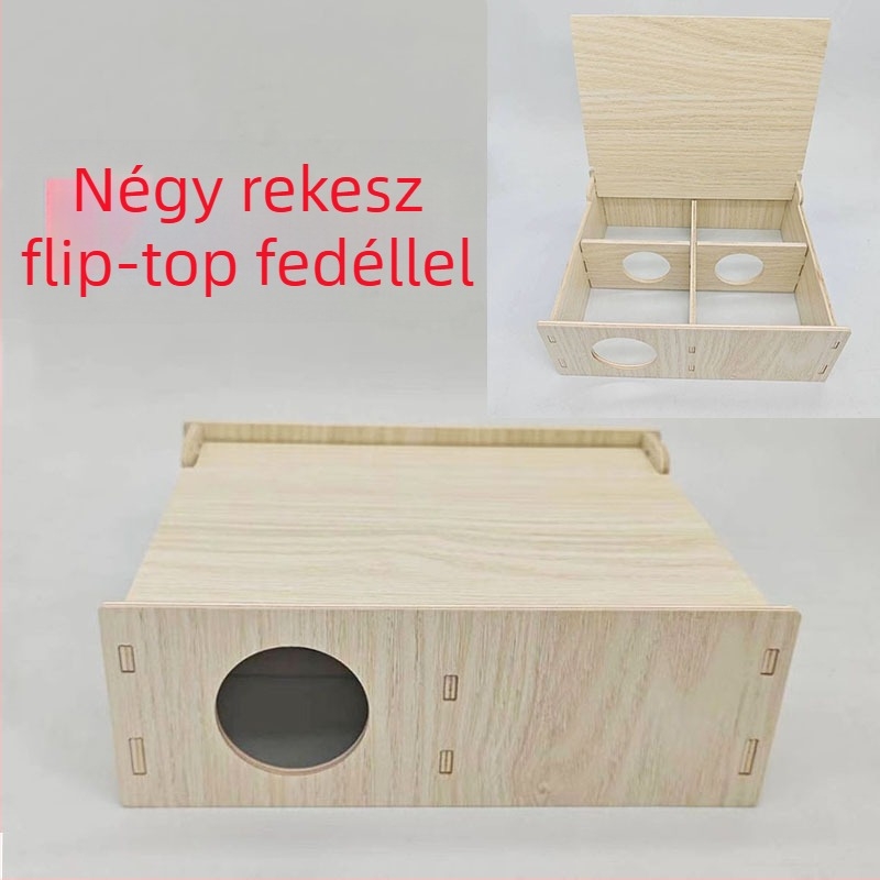 Aoyi fa hamsterfészek bővíthető, többhelyiséges kialakítással, négy évszakos használatra