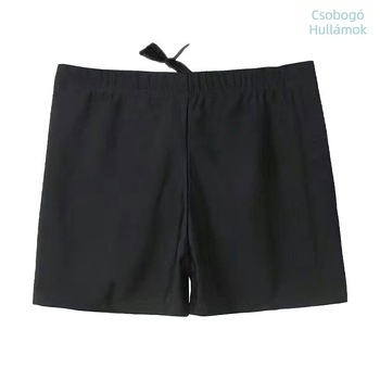 Férfi boxer-stílusú fürdőnadrág, egyszínű, magas elasztikusságú, légáteresztő, kényelmes strandoláshoz és úszáshoz, UV-védelmet nyújt.