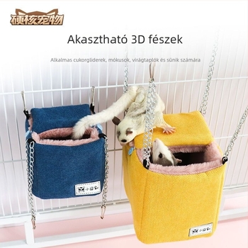Hamster pamutfészek, beltéri használatra, téli meleg, négyzetes forma, modern stílus