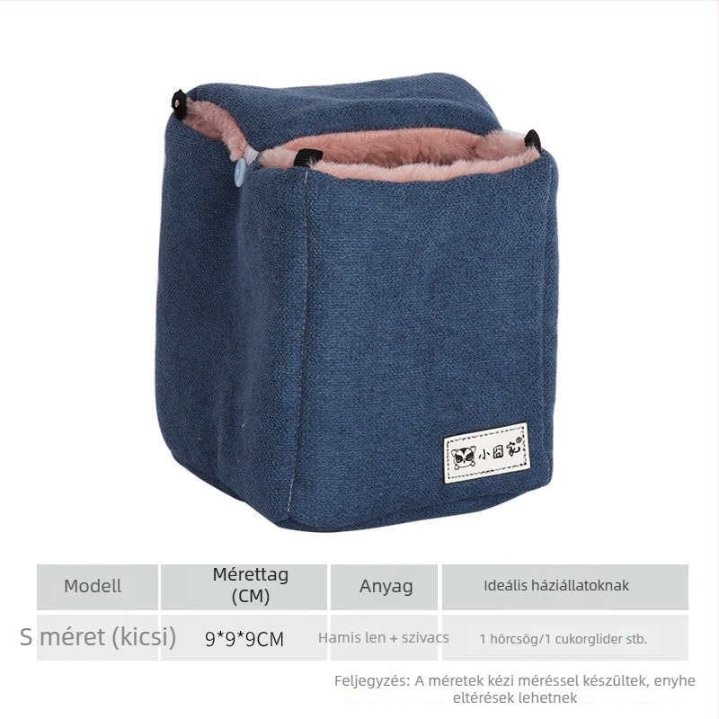 Hamster pamutfészek, beltéri használatra, téli meleg, négyzetes forma, modern stílus