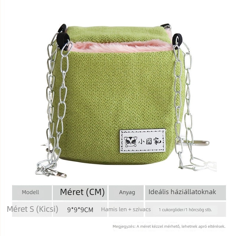Hamster pamutfészek, beltéri használatra, téli meleg, négyzetes forma, modern stílus