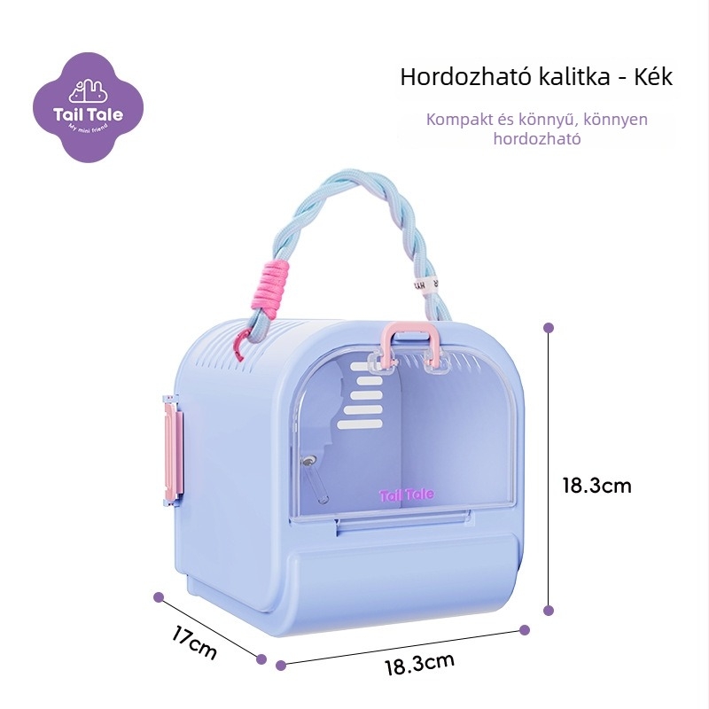 Fülre szerelt hörcsögketrec, Tailtale, hordozható, négy évszakos, műanyag