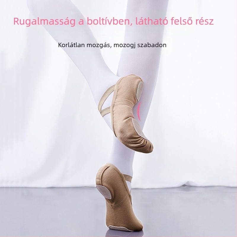 Tánccipő - Uniszex felnőtteknek, valódi bőr talp, lélegző, könnyű, kopásálló