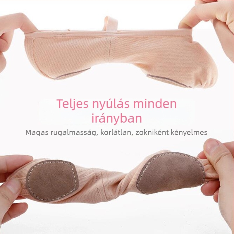 Tánccipő - Uniszex felnőtteknek, valódi bőr talp, lélegző, könnyű, kopásálló