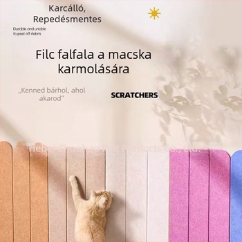 Macska falra szerelhető karcoló - poliészter rostból, egyszerű stílus, 20 darabos csomag