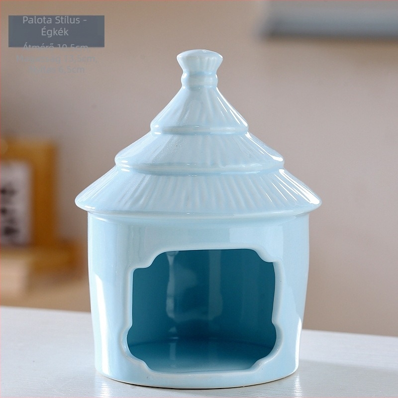 Kerámiából készült hörcsög alvófészek, Baimao Ceramics, hörcsögöknek, nyári hűtés