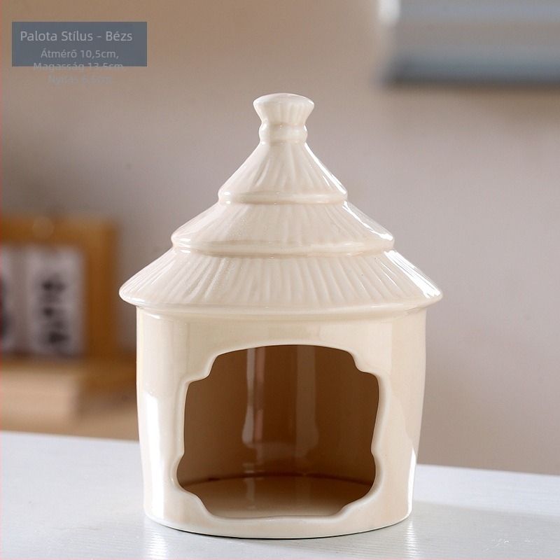 Kerámiából készült hörcsög alvófészek, Baimao Ceramics, hörcsögöknek, nyári hűtés