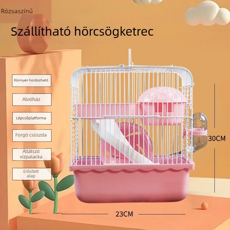 Hörcsög ketrec | műanyag | négyzet alakú | hordozható | Márka Pet royal house