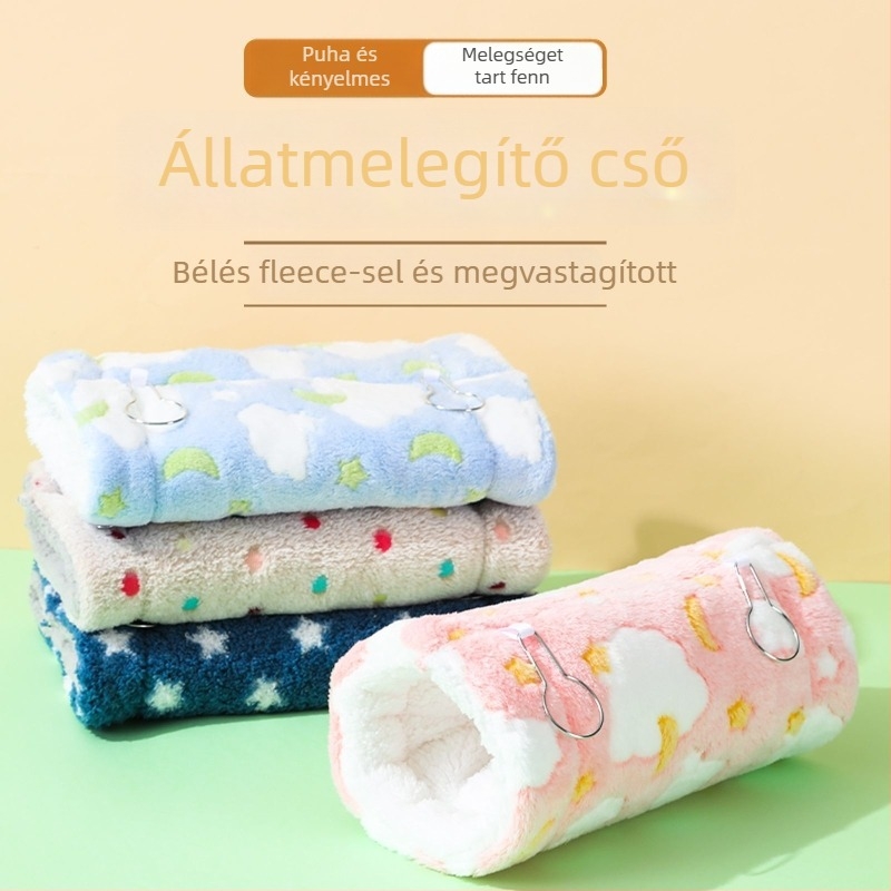 Hörcsög plüss alagút – pamutból, meleg rejtekhely