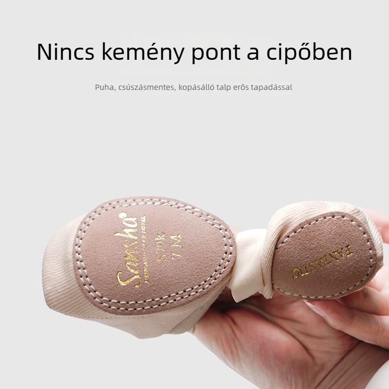 Sansha tánccipő edzéshez, rugalmas háló, puha talp, uniszex felnőtteknek, bőrtalp, légáteresztő
