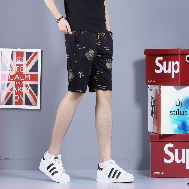 Férfi Capri hosszúságú rövidnadrág, Slim-Fit, pamutkeverék anyag, mikro elasztikus, egyenes szabás, brit stílus