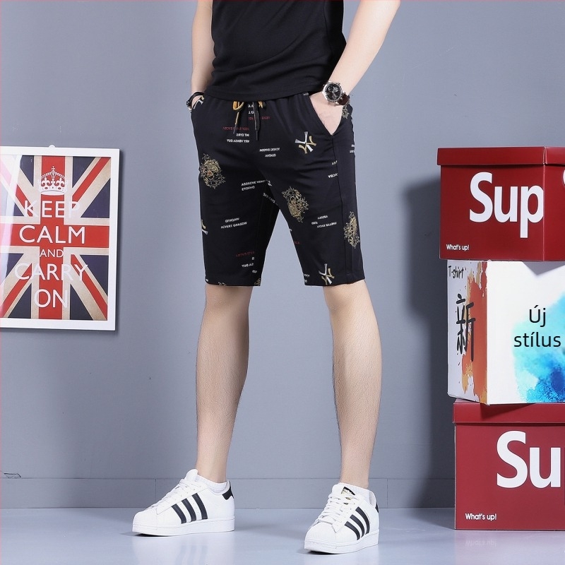 Férfi Capri hosszúságú rövidnadrág, Slim-Fit, pamutkeverék anyag, mikro elasztikus, egyenes szabás, brit stílus