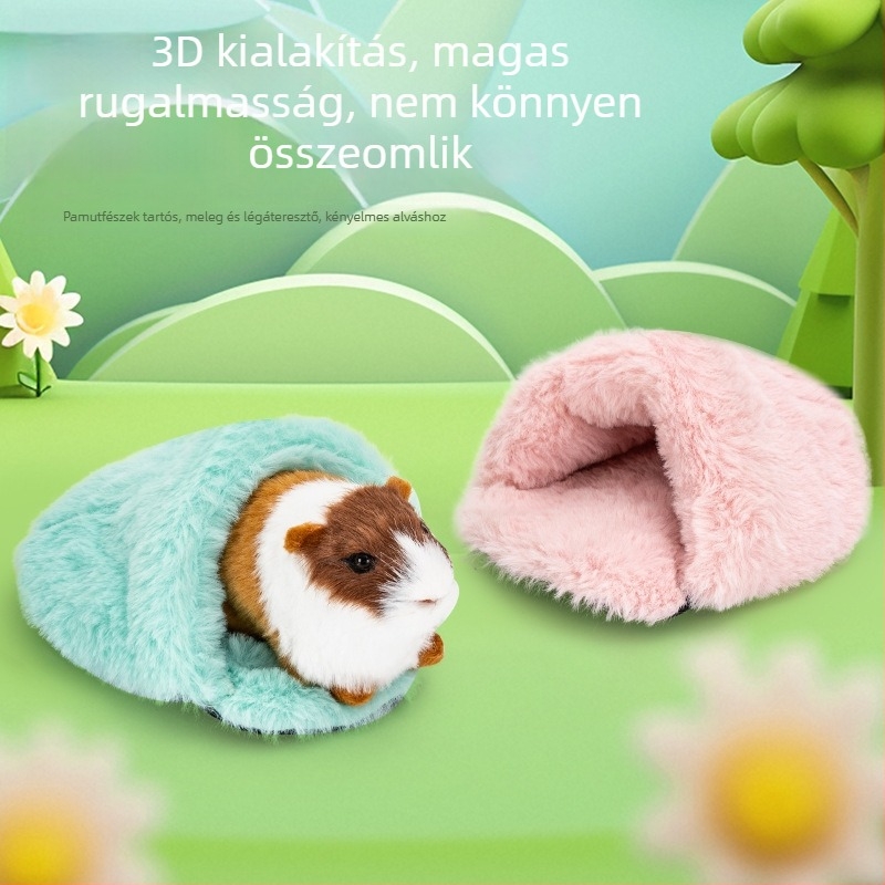 Hamster odú matrac, ovális poliészter, melegen tartó, beltéri használatra