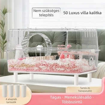 Plasztikából készült hamsterketrec, rágásbiztonságos