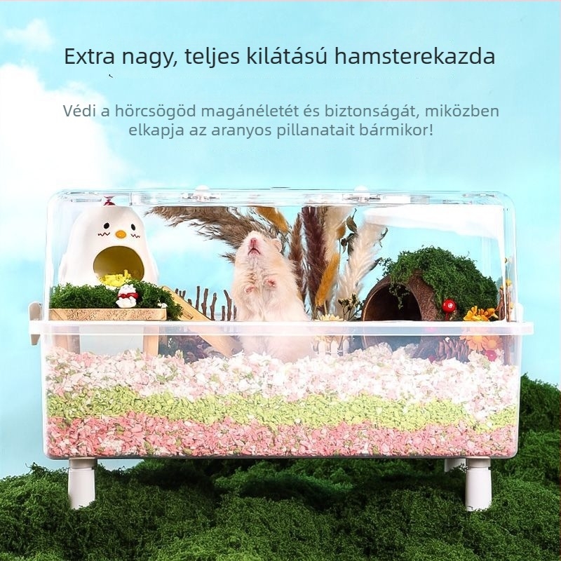 Plasztikából készült hamsterketrec, rágásbiztonságos