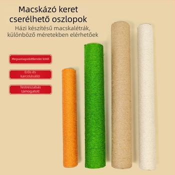 Macska mászóoszlop – Kraft papírtömlő + kenderzsinór, egyszerű stílus, Meow Meaning márka