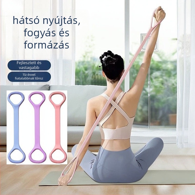 TPR anyagú feszítő a vállak nyitásához és a hát nyújtásához — 8-figurás feszítő otthoni edzéshez