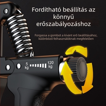 R-típusú állítható fémből készült fogáserősítő tréner, PP anyag, az ujj- és csuklóerő fejlesztésére, fitnesz felszerelés