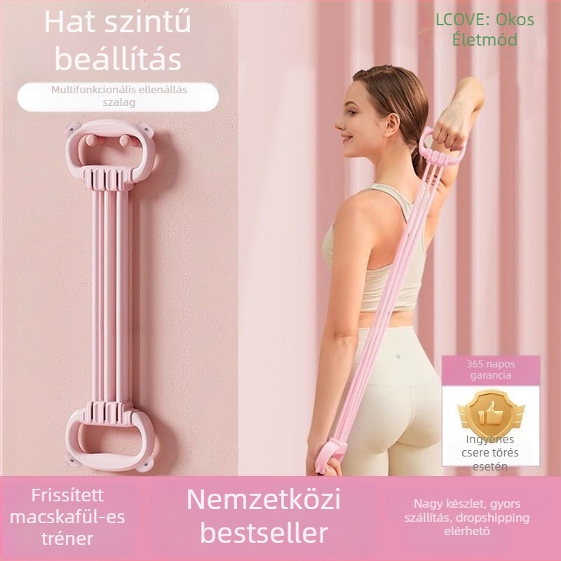 ILOOVE 6-szintű állítható ellenállás szalag, 8-as alakú (Figure-8), hatszálas szerkezet, PPE anyag