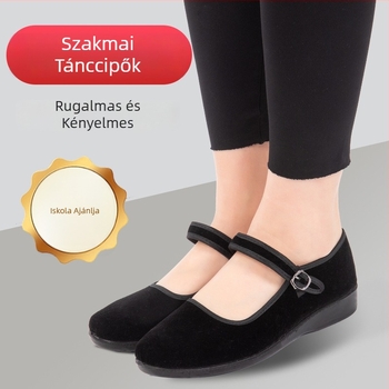 Női táncos cipő – etnikus tibeti Yangko stílus, standard vastag talp, gumitalp