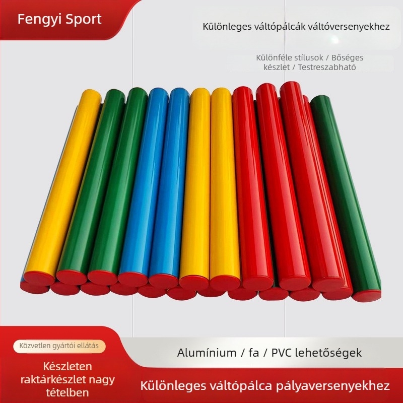 Stafétabot Fengyi futósportokhoz | Anyag: alumíniumötvözet, fa és PVC | Váltófutásokhoz alkalmas, Feldolgozás és testreszabás elérhető