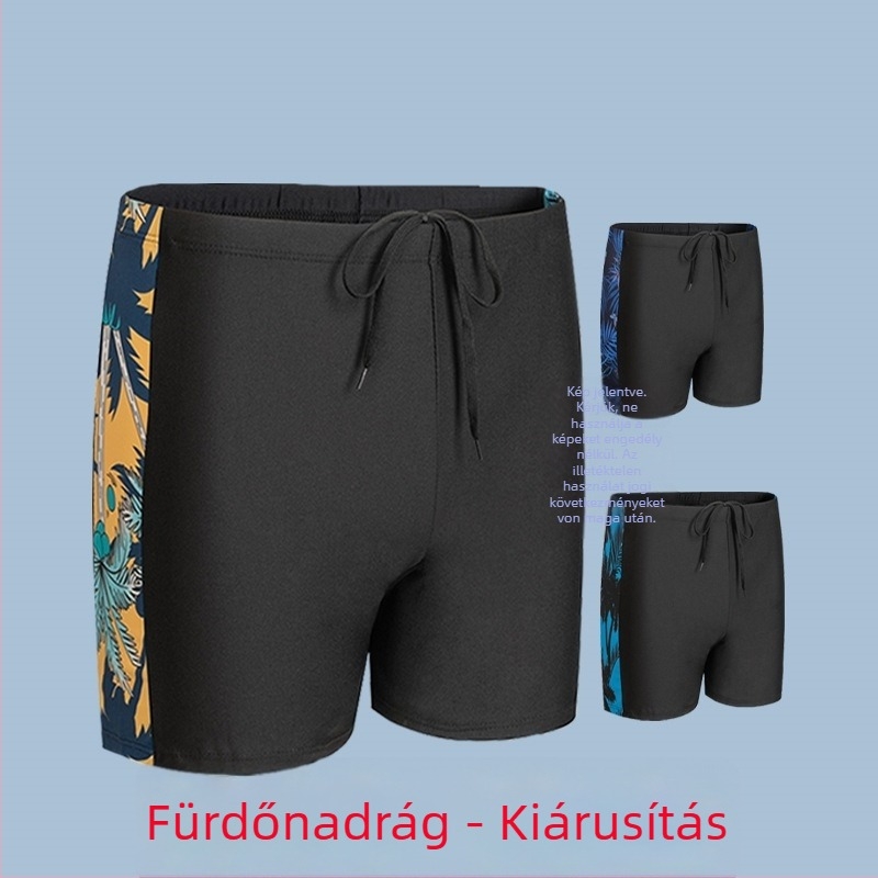 Férfiak számára plusz méretű úszóruha készlet: úszónadrág, kétrészes úszóruha, úszószemüveg, úszósapka és felfújható úszó gyűrű