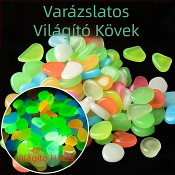 Világító színes kövek akvarisztikai tájépítéshez és aljzathoz