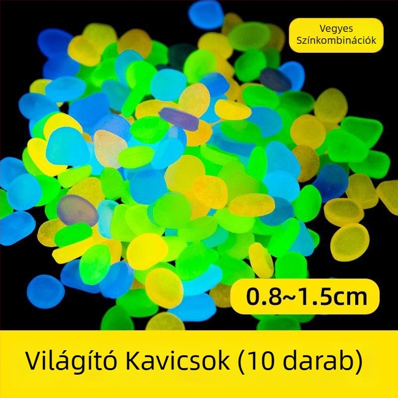 Világító színes kövek akvarisztikai tájépítéshez és aljzathoz