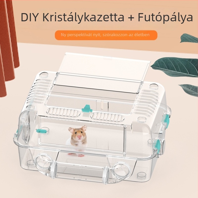 NOMOY PET kristály hörcsög ketrec — műanyag, hörcsög számára, négy évszakos