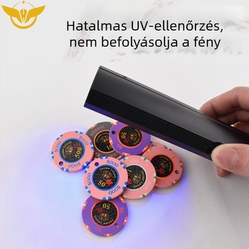 Kézi UV kód-ellenőrző lámpa chip-ellenőrzésre, 5 LED, alumínium ház