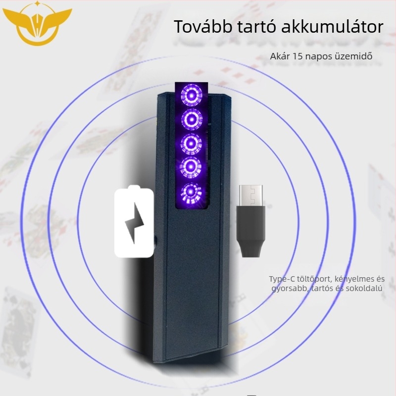 Kézi UV kód-ellenőrző lámpa chip-ellenőrzésre, 5 LED, alumínium ház