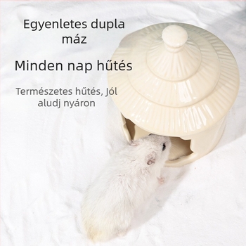 Kerámia hörcsög fészek-palota, kerek alak, hörcsög számára, vízálló, rajzfilm stílus