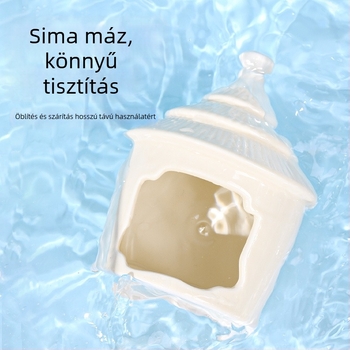 Kerámia hörcsög fészek-palota, kerek alak, hörcsög számára, vízálló, rajzfilm stílus