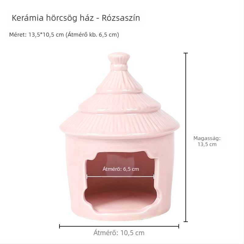 Kerámia hörcsög fészek-palota, kerek alak, hörcsög számára, vízálló, rajzfilm stílus