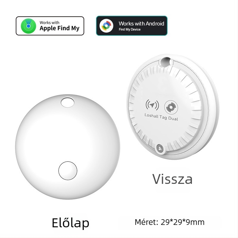 Objektum-nyomkövető F03c | Akkumulátor 210 mAh • Vezeték nélküli hatótáv 50 m • Méretek 29×29×9 mm • Tömeg 7,2 g