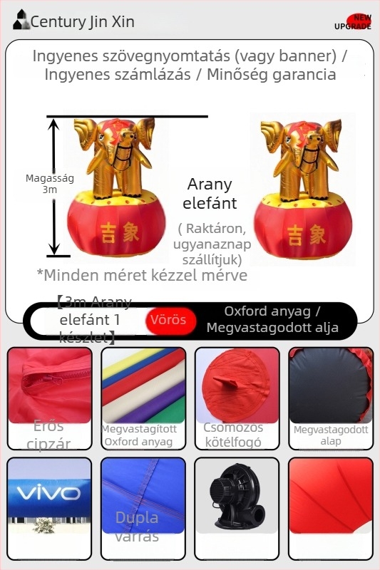 Esküvői felfújható ívkapu – GM189, Oxford anyag, zacskóban csomagolva, testreszabható feldolgozás