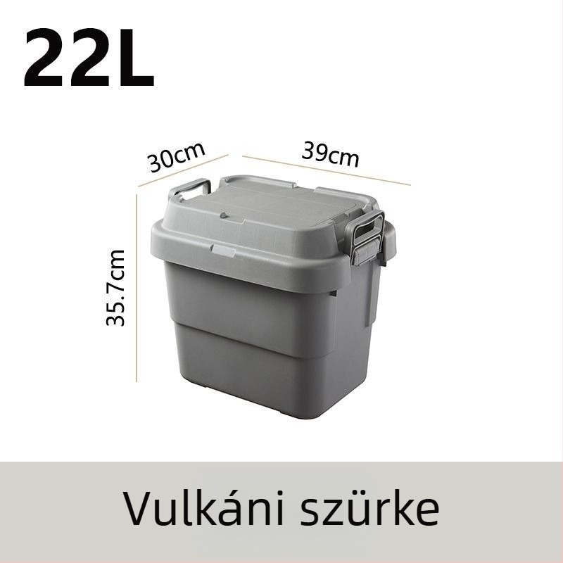 Autóhoz való kemping tároló doboz, megerősített, nagy kapacitású, négyzet alakú műanyag doboz, hordozható és többfunkciós, 100% új anyag