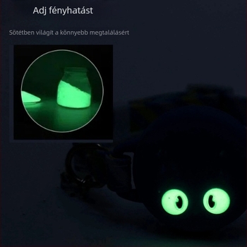 Macska elvesztés elleni nyakörv AirTag nyomkövetéssel, rajzfilm minta, műbőr, vízálló, biztonságos csat