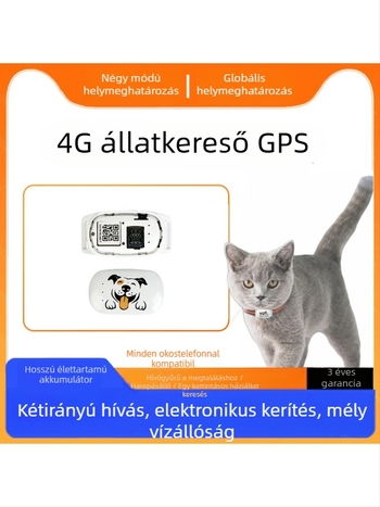 Valós idejű GPS nyomkövető háziállatok számára (macskák és kutyák) – anti-elvesztés nyomkövetés