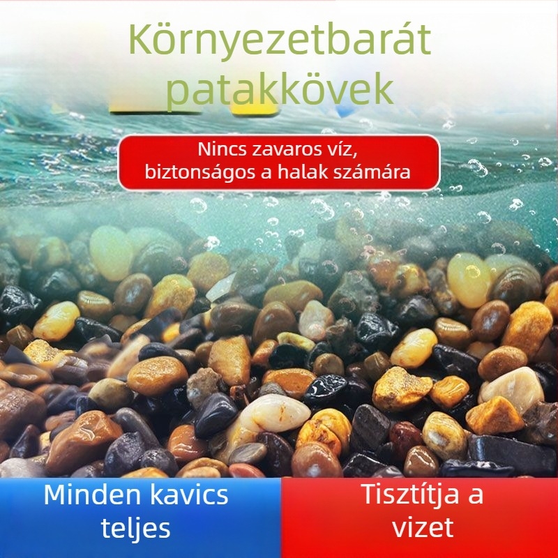 Természetes patakkövek akvárium aljzatához: homok, kavics és patakkövek dekoratív vízivilágért
