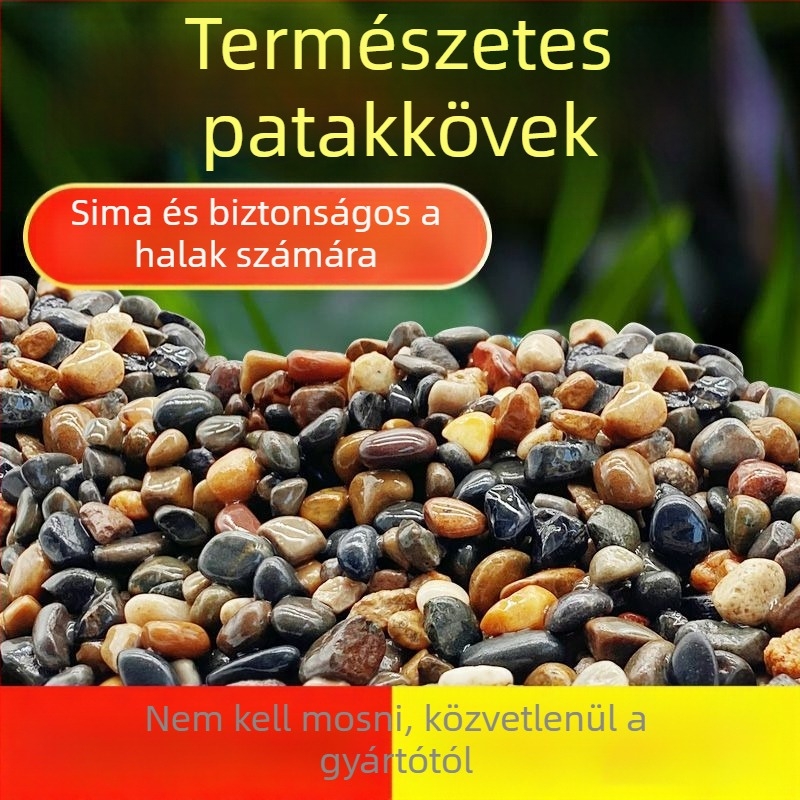 Természetes patakkövek akvárium aljzatához: homok, kavics és patakkövek dekoratív vízivilágért