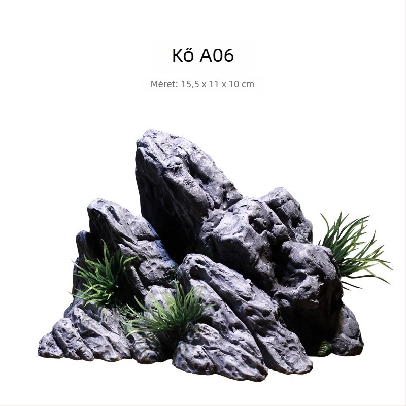 Műgyantából készült akváriumi rockery dísz — tájképi dekoráció az akváriumhoz, márka Scenery