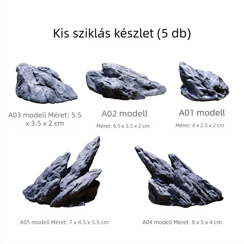 Műgyantából készült akváriumi rockery dísz — tájképi dekoráció az akváriumhoz, márka Scenery
