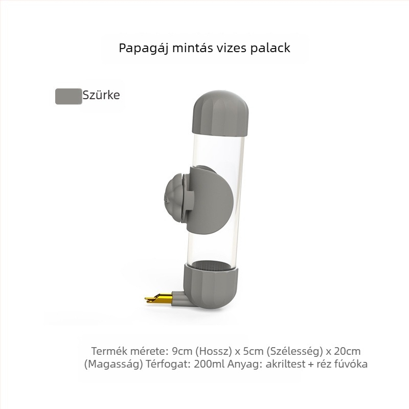 Madár itató és etető – automatikus vízellátó rendszer papagájok és kis madarak számára, tűtípusú víztartály, anyagok PS/ABS/metal