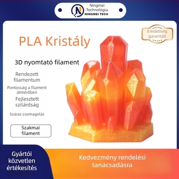 PLA filament 3D nyomtatáshoz, kristályhatás (Anyag: PLA; Tömeg: 1 kg; Márka: Ningmei Technology; Testreszabható: Igen)
