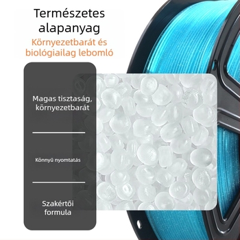 PLA filament 3D nyomtatáshoz, kristályhatás (Anyag: PLA; Tömeg: 1 kg; Márka: Ningmei Technology; Testreszabható: Igen)