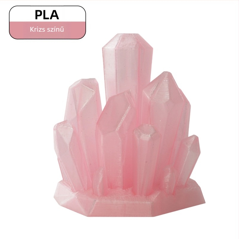 PLA filament 3D nyomtatáshoz, kristályhatás (Anyag: PLA; Tömeg: 1 kg; Márka: Ningmei Technology; Testreszabható: Igen)