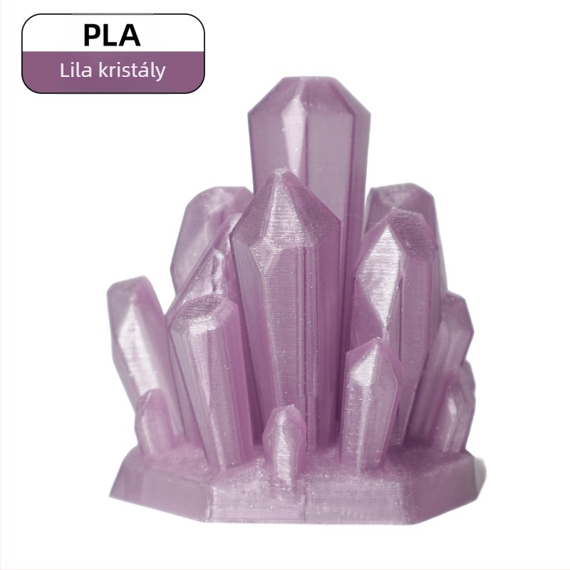 PLA filament 3D nyomtatáshoz, kristályhatás (Anyag: PLA; Tömeg: 1 kg; Márka: Ningmei Technology; Testreszabható: Igen)