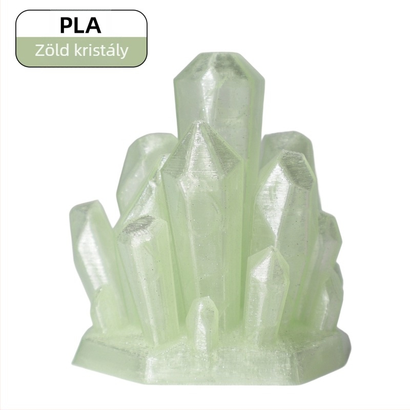 PLA filament 3D nyomtatáshoz, kristályhatás (Anyag: PLA; Tömeg: 1 kg; Márka: Ningmei Technology; Testreszabható: Igen)